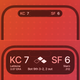 A rendered screenshot by Apple on how the Dynamic Island will work with sports scores